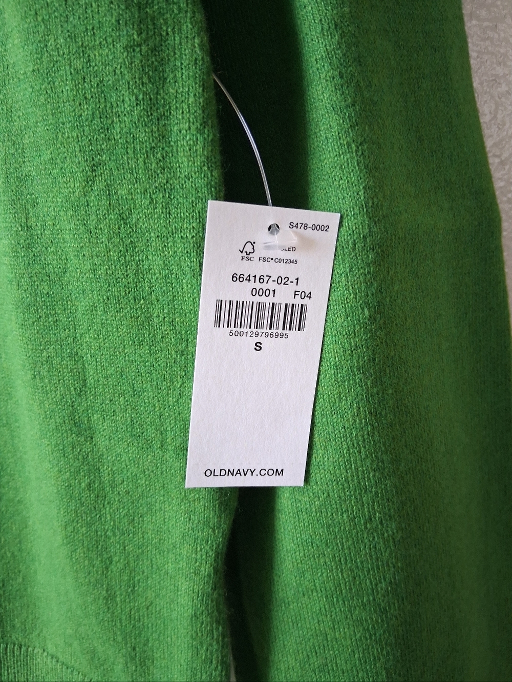 Old Navy Green Cardigan Cotton & Poly Mix - Picture 3 of 6